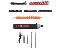 Kit Tournevis Précision Acier 177mm Réparable(C) | 32 embouts variés, charge USB-C rapide, moteur fil puissant, pour idéal bricolage maison