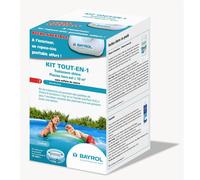 BAYROL Mini Pool-Kit Tout-en-1 Traitement Chlore - Pastilles de Chlore 5 Fonctions + Liquide clarifiant - Entretien Piscine Durant Toute Une Saison