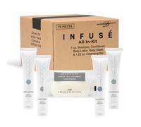 Kit tout-en-un de savons et de produits de toilette pour h tel Infuse Pure White Tea et Coconut | Lotion nettoyante pour le corps, shampoing et r