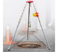 Kit Tr en aluminium pour espace confiné Capaci de 1800 kg avec pieds réglables et support de tête de puits comprend un treuil de 20,7 m et un harnais sûr pour une exploration en toute sécurité