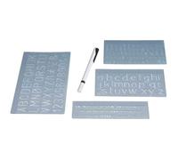 Wedo 07012 Kit trace-lettres avec 3 hauteurs de caractère 5 mm/10 mm/20mm - Pack de 4