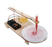 Kit Traceur Géométrique en pour bois Motorisé 22cm Kit Traceur | Moteur électrique inclus, conversion énergie, mouvement elliptique, pour bois naturel, assemblage facile
