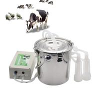 Kit Traite éLectrique Portable pour Vaches & ChèVres, avec Clapet Anti-Retour & ArrêT Automatique, Machine Traire Vide Par Pulsation Automatique pour Exploitations Agricoles Domestiques,5L,Goats