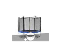 Kit trampoline Atlas Ø 2,44 m Bleu + Bâche de protection