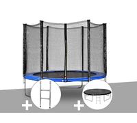 Kit Trampoline Jardideco Atlas Ø 2,44 M Bleu + Echelle + Bâche De Protection