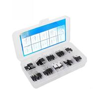 Kit transistor MOSFET TO-220 (50 pièces) pour platine d'expérimentation et prototypage : comprend IRFZ44N, IRF540N, IRF3205, IRF9540N - 55 V à 500 V