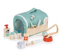Tender Leaf Toys - Trousse vétérinaire de sauvetage d'animaux - Ensemble de jeu vétérinaire en bois avec sac de transport en toile et accessoires - Jouet de rôle imaginatif - Encourage l'empathie et