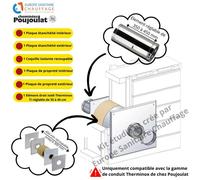 Kit traversée de mur KTM Therminox avec élément réglable Poujoulat Diamètre 100