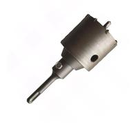 Kit Trépan Carbure D.45 x Ht. 60 mm x Z5 + Foret Centrage + Mandrin SDS+ - Scie Cloche Professionnel Béton, Brique - Diamwood