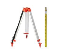 Kit Trépied 165 cm et Règle 5 m pour Niveau Laser - Aluminium