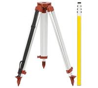Kit trépied avec mire de nivellement pour niveau laser rotatif, accessoire de mesure pour chantier et aménagement