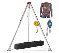 Kit trépied pour espace confiné avec treuil pour protection contre les chutes et sauvetage dans les espaces confinés traditionnels