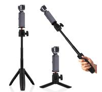 Kit Trépied pour Perche à Selfie Et Mini Trépied, Trépied de Table Noir Support de Trépied Rétractable Portable Compatible avec Les Caméras DJI Osmo Pocket 3 Et 2