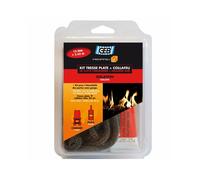 Kit tresse plate en fibre de verre GEB - 15 mm x 2.5 m - Collafeu résistant jusqu'à 550°C