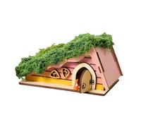 Kit Triangulaire en Bois pour Maison De Fée | Ensemble De Maison De Fée De Jardin Extérieur | Kit De Ma-ison De Po-upée Miniature, Bureau De Rebord De Fenêtre De Fête d'anniversaire