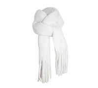 Kit Tricot Grande Écharpe Laine Épaisse pour Femme - Longue Couverture Oversize Hiver Automne Chaud Chiné, Blanc, Taille Unique