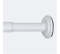 Tringle à rideaux extensible entre 2 murs - 60/90 cm - Blanc