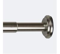 Tringle à rideaux extensible entre 2 murs - 80/125 cm - Nickel Mat