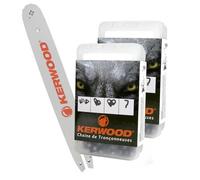 Kit tronçonneuse 1 guide + 2 chaînes Kerwood. 45 cm. 3/8""LP. 1,3 mm. 18B2KCWA. 62 maillons