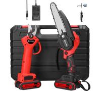 Kit tronçonneuse et élagueuse électrique, outil portable, puissance 21V, capacité de coupe 6 pouces, fiche EU