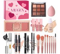 Kit Trucco Make Up Completo, Tutto in Uno Set Trucchi Donna, Trousse Trucchi Regalo Ragazza Adolescente con Fondotinta Gloss Labbra Palette Ombretti Correttore Mascara Eyeliner Kit Pennelli Make Up