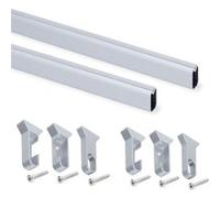 Kit tube de penderie Silk, L 1150 mm, Anodisé mat Anodisé mat G