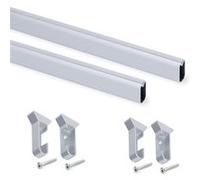 Kit tube de penderie Silk, L 750 mm, Anodisé mat Anodisé mat G