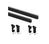 Kit tube de penderie Silk, L 750 mm, Peint en noir