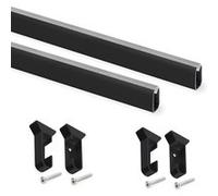 Kit tube de penderie Silk, L 750 mm, Peint en noir Noir G