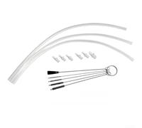 Kit tube en silicone transparent pour machine à expresso automatique avec connecteurs Hp1 et HP3 + brosse de nettoyage pour l'entretien du système de mousseur et pièces de rechange dans la cuisine (A)