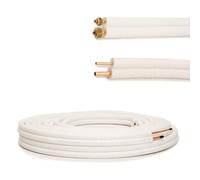 Kit Tubes Cuivre Climatiseur Isoclima Ø1/4"+3/8" CU-DHP 99,9 % avec gaine ignifuge | Disponible 10 m / 5 m / 3 m avec ou sans raccords | Compatible gaz R32 R410A R407C (avec raccords, kit de 3 mètres)