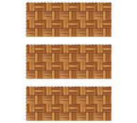 Kit tuiles de plancher en acacia 30 x 30 cm 30 pcs
