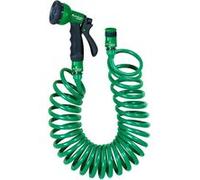 Kit tuyau à spirale pour arrosage, BMI, 15 m, vert/gris, arrosage jardin, pelouse