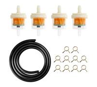 Kit tuyau de carburant pour moto, filtre à essence, mobylette, filtre à carburant diesel, 1 m avec conduite de carburant + 4 filtres à essence de 5 mm + 10 colliers de serrage pour voiture, moto et