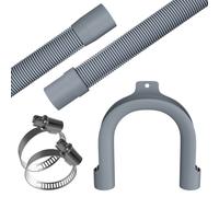 Kit tuyau de vidange 4m 19/22mm 2x colliers, 1x coude de maintien pour machin...
