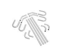 VEVOR Kit de Tuyau d'Échappement Universel 16PCs, Ensemble d'Échappement en Acier Galvanisé, avec Joint à Ajustage Glissant, pour Système d'Échappement, Garage, Atelier, Réparation Auto, Magasin 4S