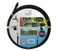 Jardibric - Kit Tuyau Poreux pour Arrosage 25 m - Débit 20 L/h/m à 1 Bar - Raccord Rapide et Bouchon Inclus