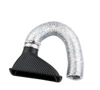 Kit Universel 1 Ensemble Tuyau D'admission D'air Turbo Pour Pare-chocs Avant Voiture Tuyau D'entrée D'air Turbine Entonnoir D'air Filtre À Air Tuyau D'admission(Square)