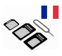 Kit Universel Adaptateur de SIM Micro Nano Standard + Broche d'Extraction 4 en 1