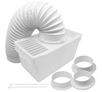Kit Universel Condensation Sèche-Linge, Tuyau 1,2m + Boîtier Condenseur, 3 Adaptateurs, Évacuation Vapeur et Aération Multi-Modèles