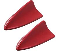 Kit Universel d'aile de becquet d'ailerons Requin Toit Voiture d'abs 2 pièces diffuseur générateur Vortex d'air ailerons pour Camion Voitures, Rouge