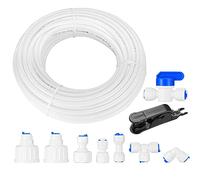 Kit Universel de Raccordement de Conduite d'Eau de 20 M, Raccord de Tuyau d'Alimentation d'Eau pour Osmoseur Réfrigérateur, Raccord De Filtre à Eau (1/4", 1/2", 3/4")