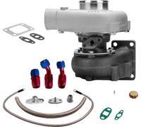 Kit universel de turbocompresseur, refroidi par huile, boost jusqu'à 300 ch, brides T3/T4