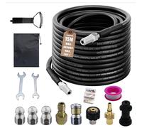 Kit universel de tuyau de nettoyage de canalisations avec adaptateur, buses, sac de ruban isolant, compatible avec Kärcher k2-k7, nettoyeur haute pression Bosch pour obstruer et nettoyer les
