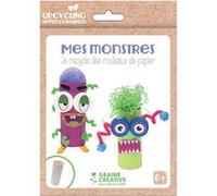 Kit upcycling rouleau en carton pour petits monstres Gris G
