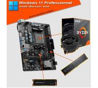 Kit Upgrade évolution PC AMD Ryzen 5 3,6Ghz - Radeon Vega 8 Graphics intégré - Ram 8 Gigas - SSD Nvme 240 Gigas - Windows 11 Pro