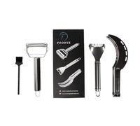 Kit ustensiles de cuisine FOODYZ |éplucher vos légumes avec un économe adapté et réaliser des juliennes facilement ! Et plus de possibilités encore grâce l’épluche maïs et le coupe pastèque