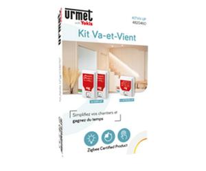 Kit Va-et-Vient Radio Zigbee : 1 télérupteur & 2 émetteurs encastrés programmé - URMET KITVV-UP