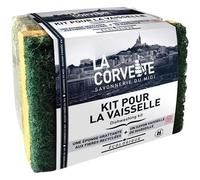 Kit vaisselle - LA CORVETTE - Savon 100% végétal - Avec une éponge 2 faces