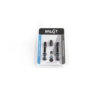 Milkit Aluminium Valves 2 Units Noir 35 mm Black / White